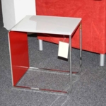 Beistelltisch Nido weiß/rot