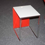 Beistelltisch Nido weiß/rot