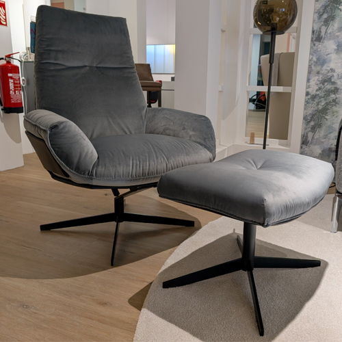 Sessel Daron und Hocker Stoff Amica