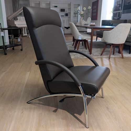 IP DESIGN Sessel Curve Leder dunkelbraun