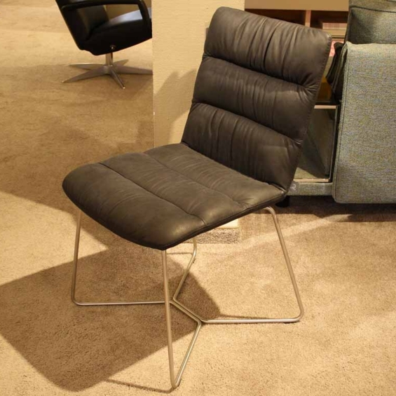 BACHER Stuhl Bellino soft Leder schwarz - Einzelstück