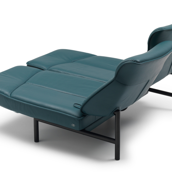 DE SEDE Sofa DS-450/02 Leder Living black Gestell schwarz