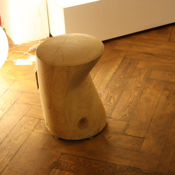 RIVA Hocker Fiord Ø35x43cm Zedernholz massiv