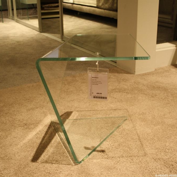 DREIECK Beistelltisch Assito Glas
