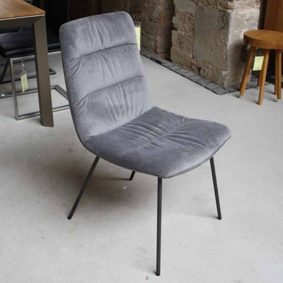 KFF Stuhlgruppe (2 Stühle) Arva Light Stoff grau