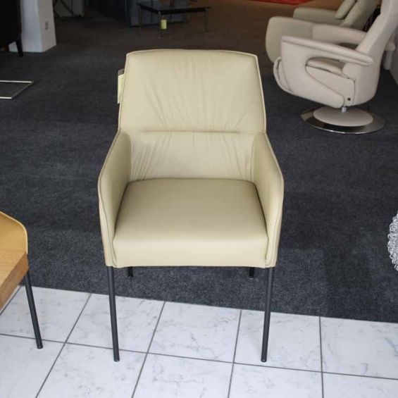 SCHOLTISSEK Armlehnstuhl Nolan ** Leder hell-taupe