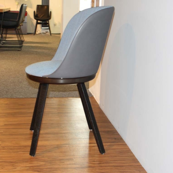 FREIFRAU Stuhlgruppe (2 Stühle) Romy Chair Leder/Stoff anthrazit