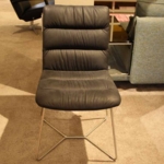 BACHER Stuhl Bellino soft Leder schwarz - Einzelstück