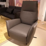 RHEINWERK Relaxsessel Leder grau