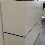INTERLÜBKE Highboard cube bold Lack weiß Hochanrichte