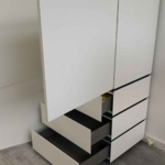 INTERLÜBKE Highboard cube bold Lack weiß Hochanrichte
