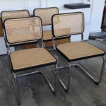 THONET Stuhlgruppe ( 4 Stühle)  S 32 V Rohrgeflecht natur mit Netzverstärkung