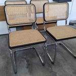 THONET Stuhlgruppe ( 4 Stühle)  S 32 V Rohrgeflecht natur mit Netzverstärkung