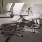 DAUPHIN HOME Konferenzsessel/Armlehnstuhl Riola RA 512H  Bezug silber