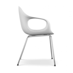 KRISTALIA Stuhl Elephant chair Sitzschale weiß Gestell chrom