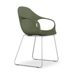 KRISTALIA Stuhl Elephant chair Sitzschale grün Kufengestell chrom