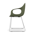 KRISTALIA Stuhl Elephant chair Sitzschale grün Kufengestell chrom