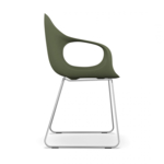 KRISTALIA Stuhl Elephant chair Sitzschale grün Kufengestell chrom