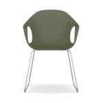 KRISTALIA Stuhl Elephant chair Sitzschale grün Kufengestell chrom