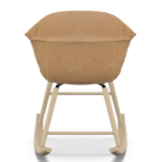 KRISTALIA Schaukelsessel Elephant chair Sitzschale Leder beige Schaukelgestell buche