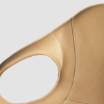KRISTALIA Schaukelsessel Elephant chair Sitzschale Leder beige Schaukelgestell buche