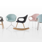 KRISTALIA Stuhl Elephant chair Sitzschale grün Kufengestell chrom