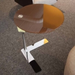 DREIECK Beistelltisch Fado glas braun