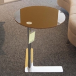 DREIECK Beistelltisch Fado glas braun