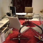 DAUPHIN HOME Lowboard mit Schreibtisch Modul Space Lack weiß
