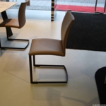 DRAENERT Stuhlgruppe (4 Stühle) Freischwinger Nobile Swing Leder taupe