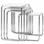 THONET Viersatztisch B9 Chrom/weiß