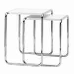THONET Viersatztisch B9 Chrom/weiß