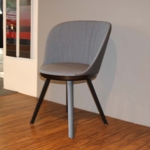 FREIFRAU Stuhlgruppe (2 Stühle) Romy Chair Leder/Stoff anthrazit