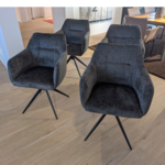 RHEINWERK Stuhlgruppe (4 Armlehnstühle) drehbar