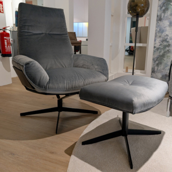 Sessel Daron und Hocker Stoff Amica