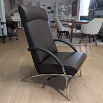 IP DESIGN Sessel Curve Leder dunkelbraun
