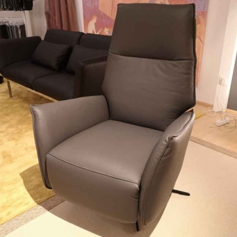 RHEINWERK Relaxsessel Leder grau