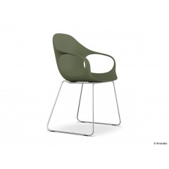 Kristalia-KRISTALIA Stuhl Elephant chair Sitzschale grün Kufengestell chrom-31
