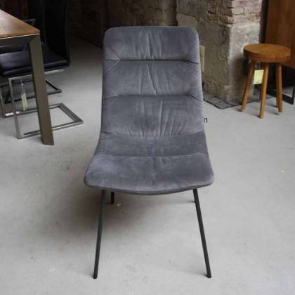 KFF Stuhlgruppe (2 Stühle) Arva Light Stoff grau