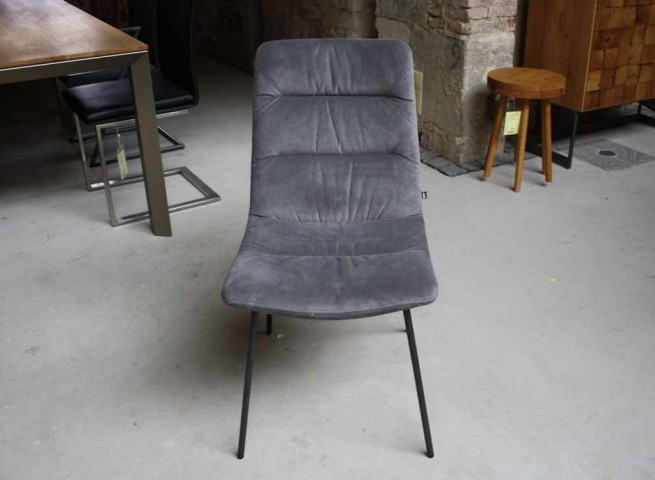 KFF Stuhlgruppe (2 Stühle) Arva Light Stoff grau