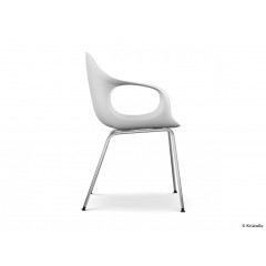 Kristalia-KRISTALIA Stuhl Elephant chair Sitzschale weiß Gestell chrom-01