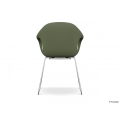 Kristalia-KRISTALIA Stuhl Elephant chair Sitzschale grün Kufengestell chrom-01