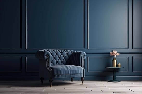 Bild BILDBANK blue armchair image